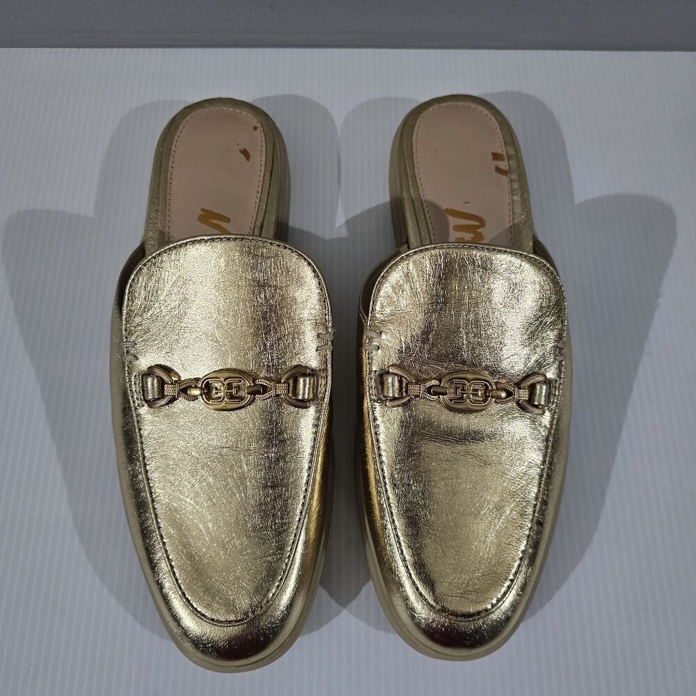Sam Edelman Gold Mules - Picture 6 of 13